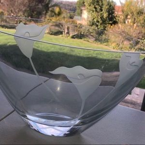 Calla Lilly Glass Bowl